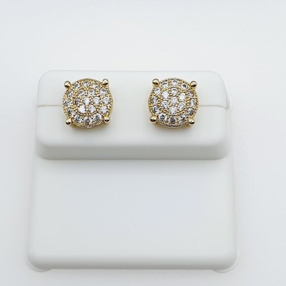 - 14K Gold Plated Cubic Zircon Earrings, INUS1BR323 - Picture 5 of 10